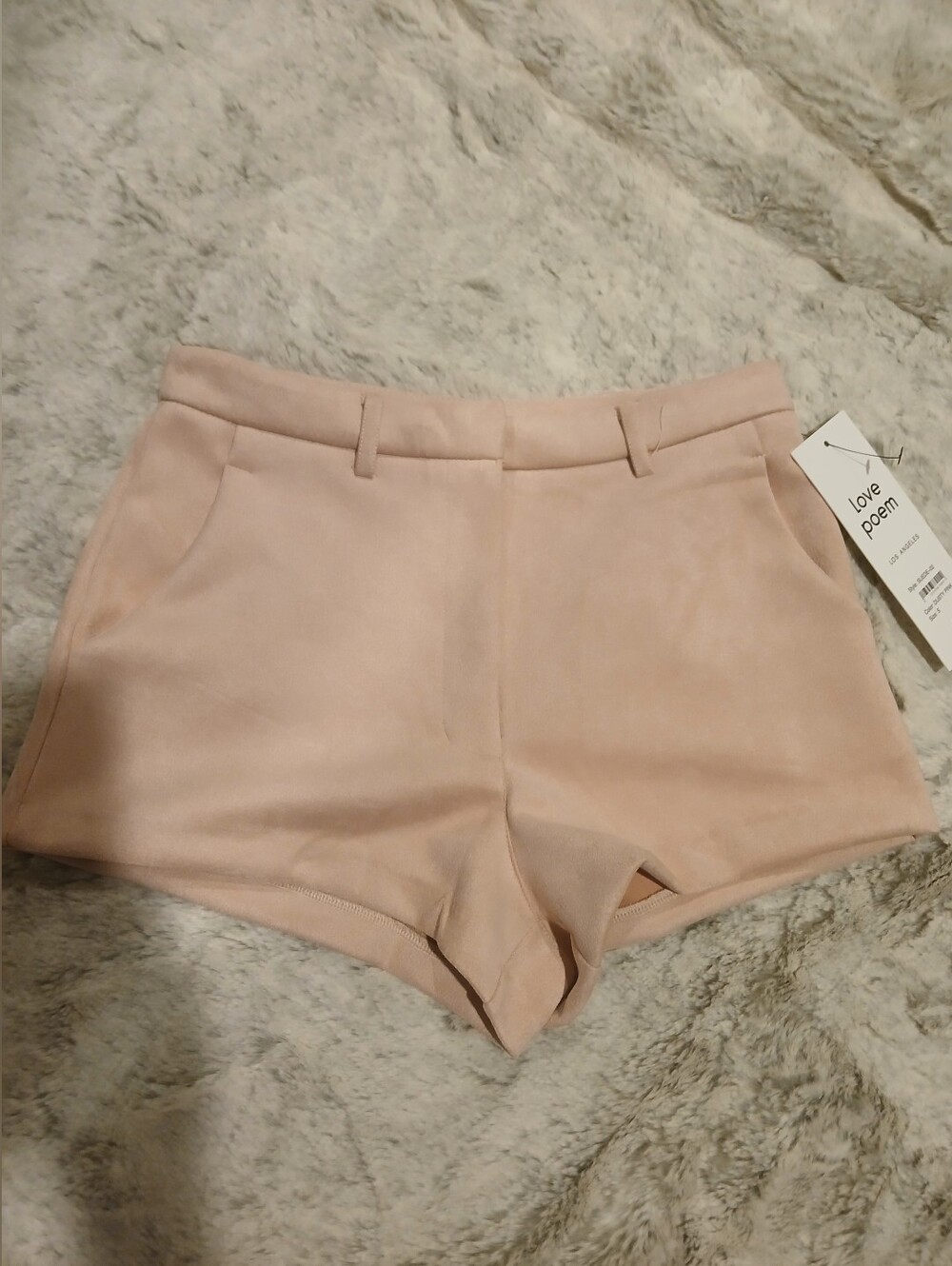 Love Poem Blush High-Waist Tailored Shorts